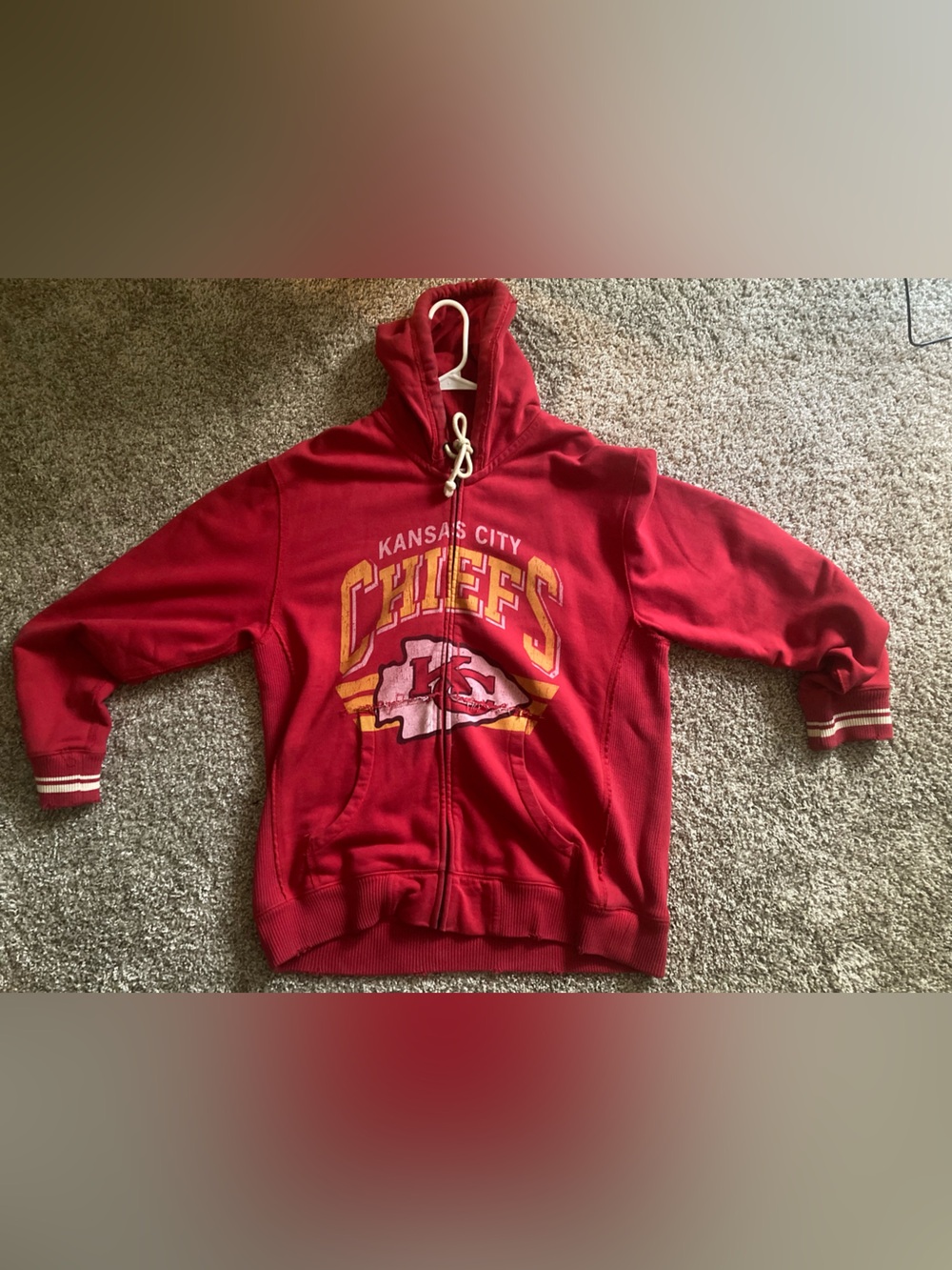 Mitchell & Ness Kansas City Chiefs Red Zip Up Hoodie